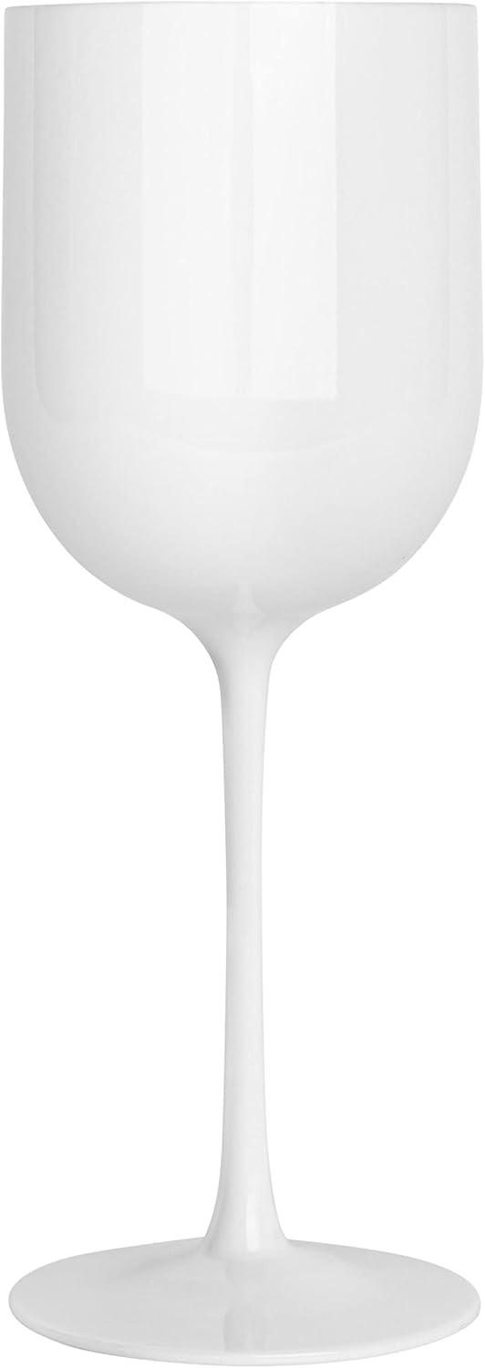 imagePARTY BARGAINS 12 oz Disposable Plastic Wine Goblets ShatterResistant BPAFree Stemmed Wine Cups for Weddings Events amp Outdoor Entertaining Black 5 PackWhite