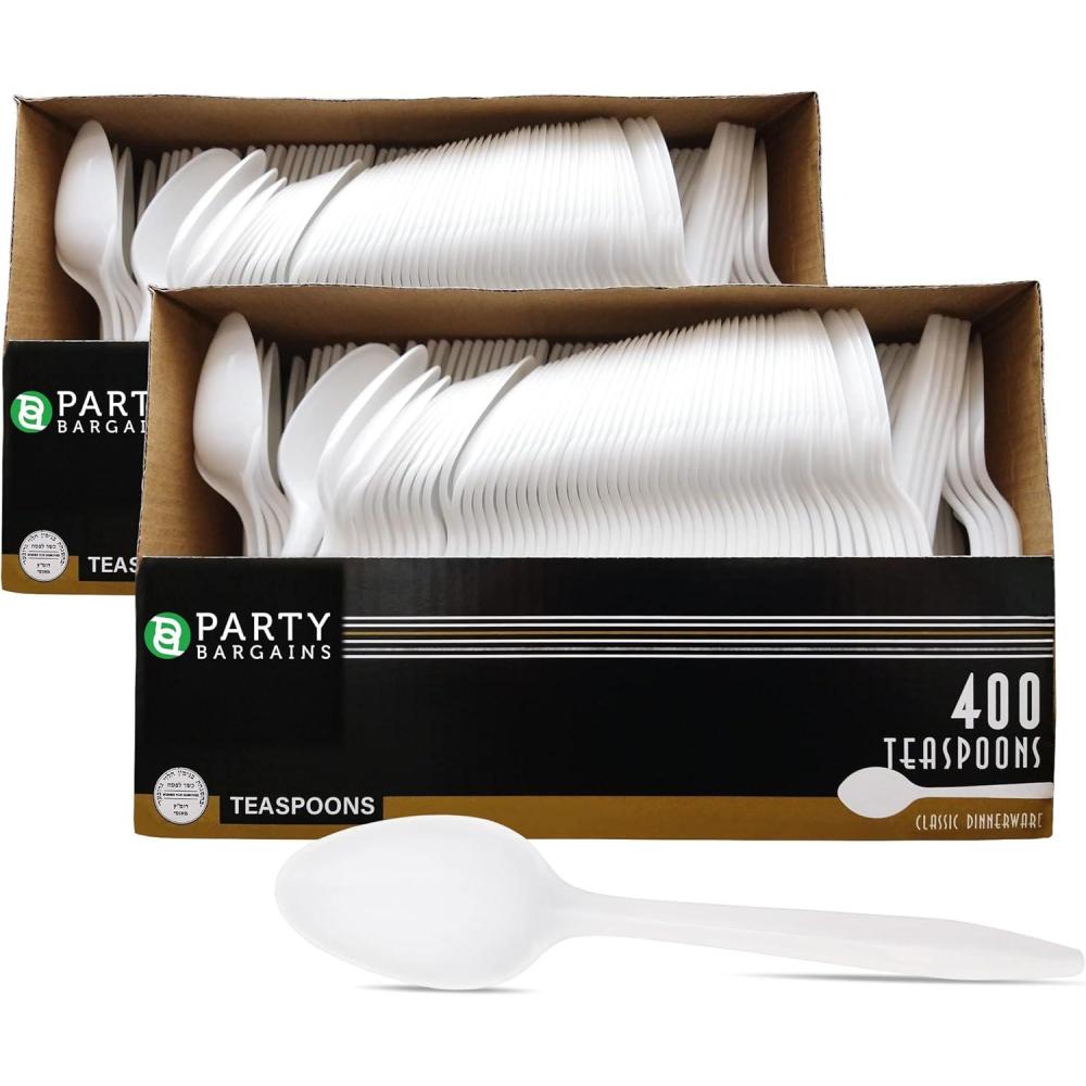 imageBlue Sky Medium Weight Plastic Fork White Case of 400 1 1 PACKTea Spoons  2 Pack