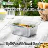 PARTY BARGAINS 1 lb Small Aluminum Pans with Plastic Dome Lids, 800 Pack Disposable Foil Take-Out Containers, 5.5 x 4.5 Inch Meal Prep Baking Pans for Pies, Cakes, Meats, Oven Safe up to 240°C(800)