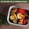 PARTY BARGAINS 1 lb Small Aluminum Pans with Plastic Dome Lids, 800 Pack Disposable Foil Take-Out Containers, 5.5 x 4.5 Inch Meal Prep Baking Pans for Pies, Cakes, Meats, Oven Safe up to 240°C(200)