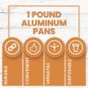 PARTY BARGAINS 1 lb Small Aluminum Pans with Plastic Dome Lids, 800 Pack Disposable Foil Take-Out Containers, 5.5 x 4.5 Inch Meal Prep Baking Pans for Pies, Cakes, Meats, Oven Safe up to 240°C(200)