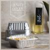 PARTY BARGAINS 1 lb Small Aluminum Pans with Plastic Dome Lids, 800 Pack Disposable Foil Take-Out Containers, 5.5 x 4.5 Inch Meal Prep Baking Pans for Pies, Cakes, Meats, Oven Safe up to 240°C(50)