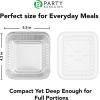 PARTY BARGAINS 1 lb Small Aluminum Pans with Plastic Dome Lids, 800 Pack Disposable Foil Take-Out Containers, 5.5 x 4.5 Inch Meal Prep Baking Pans for Pies, Cakes, Meats, Oven Safe up to 240°C(800)