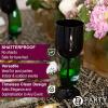 PARTY BARGAINS 12 oz Disposable Plastic Wine Goblets, Shatter-Resistant BPA-Free Stemmed Wine Cups for Weddings, Events & Outdoor Entertaining, Black, 5 Pack(Black)
