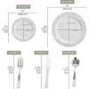 PARTY BARGAINS 125 Disposable Plastic Dinnerware Set for 25 Guest – Silver Lace, 25 Each: 10″ Dinner Plates, 7″ Salad/Dessert Plates, Forks, Knives, Spoons, Weddings, Bridal Showers, Birthday