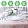 PARTY BARGAINS 125 Disposable Plastic Dinnerware Set for 25 Guest – Silver Twig, 25 Each: 10″ Dinner Plates, 7″ Salad/Dessert Plates, Forks, Knives, Spoons, for Weddings, Bridal Showers, Birthday