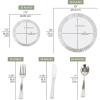 PARTY BARGAINS 125 Disposable Plastic Dinnerware Set for 25 Guest – Silver Twig, 25 Each: 10″ Dinner Plates, 7″ Salad/Dessert Plates, Forks, Knives, Spoons, for Weddings, Bridal Showers, Birthday