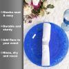 PARTY BARGAINS 13 Inch Plastic Charger Plates, Raindrop Transparent Rose Gold, 8 Pack(Blue)
