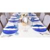 PARTY BARGAINS 13 Inch Plastic Charger Plates, Raindrop Transparent Rose Gold, 8 Pack(Blue)