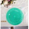 PARTY BARGAINS 13 Inch Plastic Charger Plates, Raindrop Transparent Rose Gold, 8 Pack(Green)