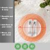 PARTY BARGAINS 13 Inch Plastic Charger Plates, Raindrop Transparent Rose Gold, 8 Pack(Rose Gold)