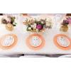 PARTY BARGAINS 13 Inch Plastic Charger Plates, Raindrop Transparent Rose Gold, 8 Pack(Rose Gold)
