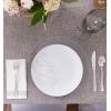 PARTY BARGAINS 13 Inch Plastic Charger Plates, Raindrop Transparent Rose Gold, 8 Pack(Silver)