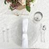 PARTY BARGAINS 13 Inch Plastic Charger Plates, Raindrop Transparent Rose Gold, 8 Pack(Silver)