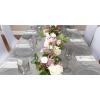 PARTY BARGAINS 13 Inch Plastic Charger Plates, Raindrop Transparent Rose Gold, 8 Pack(Silver)