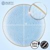 PARTY BARGAINS 13-Inch Charger Plates – 8 Pack, Organic Collection Black Gold Rim, Heavy-Duty Disposable Chargers for Elegant Dining – Ideal for Weddings and Formal Events(Hammered Blue Gold Rim)