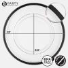PARTY BARGAINS 13-Inch Charger Plates – 8 Pack, Organic Collection Black Gold Rim, Heavy-Duty Disposable Chargers for Elegant Dining – Ideal for Weddings and Formal Events(Black Rim)