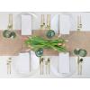 PARTY BARGAINS 13-Inch Charger Plates – 8 Pack, Organic Collection Black Gold Rim, Heavy-Duty Disposable Chargers for Elegant Dining – Ideal for Weddings and Formal Events(Hammered Clear Gold Rim)