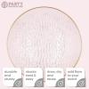PARTY BARGAINS 13-Inch Charger Plates – 8 Pack, Organic Collection Black Gold Rim, Heavy-Duty Disposable Chargers for Elegant Dining – Ideal for Weddings and Formal Events(Hammered Pink Gold Rim)
