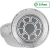 PARTY BARGAINS 14-Inch Round Disposable Aluminum Pans – 5 Pack (Lids not included) – For Baking, Roasting, BBQ, Perfect for Kitchen, Takeout Food, Catering, Picnic, Camping (Max 240°C)(14 Inch)