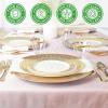 PARTY BARGAINS 250 Disposable Plastic Dinnerware Set for 50 Guest – Gold Lace, 50 Each: 10″ Dinner Plates, 7″ Salad/Dessert Plates, Forks, Knives, Spoons, for Weddings, Bridal Showers, Birthday