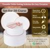 PARTY BARGAINS 250 Disposable Plastic Dinnerware Set for 50 Guest – Rose Gold, 50 Each: 10″ Dinner Plates, 7″ Salad/Dessert Plates, Forks, Knives, Spoons, Weddings, Bridal Showers, Birthday