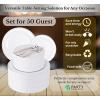 PARTY BARGAINS 250 Disposable Plastic Dinnerware Set for 50 Guest – Silver, 50 Each: 10″ Dinner Plates, 7″ Salad/Dessert Plates, Forks, Knives, Spoons, Weddings, Bridal Showers, Birthday