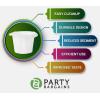 PARTY BARGAINS 300 Compact Disposable Coffee Filter Liners – Compatible with Keurig Brewers & K-Cup Reusable Pods, Single-Serve Paper Filters(White Classic)