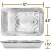 PARTY BARGAINS 5 lb Aluminum Pans with Board Lids, 50 Pack – 9 x 7 in Disposable Foil Roasting & Steam Table Pans for Catering, Takeout, Meal Prep, Oven Safe up to 240°C(40)