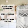 PARTY BARGAINS 5 lb Aluminum Pans with Board Lids, 50 Pack – 9 x 7 in Disposable Foil Roasting & Steam Table Pans for Catering, Takeout, Meal Prep, Oven Safe up to 240°C(40)