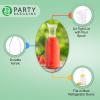 PARTY BARGAINS 50 oz Plastic Carafe with White Flip-Tab Lid, Clear – 12 Pack Heavy-Duty Spill-Resistant Pitchers for Iced Tea, Juice, Cold Beverages, Powdered Drinks, Mimosa(White Cap)