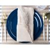 PARTY BARGAINS 6.3″ Disposable Cranberry Red Plates, 10 Pack, Heavy Duty Plastic Edge Collection Tableware Dish Platter. Dinnerware Table Setting Plates for Catering, Events(Dark Blue)