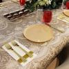 PARTY BARGAINS 6.3″ Disposable Cranberry Red Plates, 10 Pack, Heavy Duty Plastic Edge Collection Tableware Dish Platter. Dinnerware Table Setting Plates for Catering, Events(Beige)