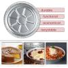 PARTY BARGAINS 7-Inch Round Disposable Aluminum Pans – 50 Pack (Set with Plastic Lids) – For Baking, Roasting, BBQ, Perfect for Kitchen, Takeout Food, Catering, Picnic, Camping (Max 240°C)(9 Inch)