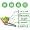 PARTY BARGAINS 8.5″ Silver Plastic Serving Tongs 24-Pack – Heavy-Duty Disposable & Reusable Kitchen Tongs for Parties BBQ Buffet Salad Appetizers Catering(Silver)