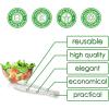 PARTY BARGAINS 8.5″ Silver Plastic Serving Tongs 24-Pack – Heavy-Duty Disposable & Reusable Kitchen Tongs for Parties BBQ Buffet Salad Appetizers Catering(Clear)