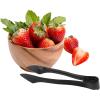 PARTY BARGAINS 8.5″ Silver Plastic Serving Tongs 24-Pack – Heavy-Duty Disposable & Reusable Kitchen Tongs for Parties BBQ Buffet Salad Appetizers Catering(Jet Black)