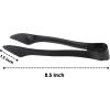 PARTY BARGAINS 8.5″ Silver Plastic Serving Tongs 24-Pack – Heavy-Duty Disposable & Reusable Kitchen Tongs for Parties BBQ Buffet Salad Appetizers Catering(Jet Black)