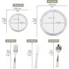PARTY BARGAINS Disposable Plastic Set – 10” Dinner Plates, 7” Salad/Dessert Plates, Forks, Knives, Spoons, Weddings, Bridal Showers, Birthday (250-Set, Silver Twig)