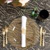 PARTY BARGAINS Disposable Plastic Silverware Flatwares Knives | Durable & Elegant Stylish Polished Gold Cutlery | Pack of 120