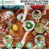 PARTY BARGAINS Plastic Cutlery Set, 40 Pc Black Disposable Heavy-Duty Flatware – Includes 16 Forks, 8 Knives & 16 Spoons for Parties, Weddings, BBQs, Events – Elegant & Durable Plastic Utensils(Silver)