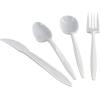 PARTY BARGAINS Plastic Knives – [400 Count] Lightweight Disposable White Knife, Excellent for Desserts, Appetizers, Spices, Samples or Everyday Use