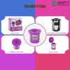 PARTY BARGAINS Reusable Coffee Filter Cups 4-Pack for 1.0 Brewers – Universal Fit Refillable Single-Serve Filters with Stainless Steel Mesh and BPA-Free Plastic – Eco-Friendly Coffee Pods, Black(2.0 Purple)
