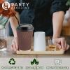 PARTY BARGAINS Ripple Hot Cups without Lids, 10 oz, 40 Count, Brown, Insulated Double Wall, Disposable Paper Coffee Cups, To-Go Cup, Tea, Hot Beverages, No Sleeve Needed(16 Ounce)