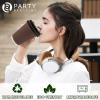 PARTY BARGAINS Ripple Hot Cups without Lids, 10 oz, 40 Count, Brown, Insulated Double Wall, Disposable Paper Coffee Cups, To-Go Cup, Tea, Hot Beverages, No Sleeve Needed(16 Ounce)