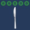 PARTY BARGAINS Silver Plastic Knives – [120 Count] Disposable Plastic Silverware Knives |Durable & Elegant Stylish Silver Cutlery
