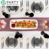 Party Bargains 17×5 Inch Plastic Serving Tray, White Rectangular Platter, 8 Pack