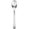 Party Bargains Disposable Silverware Spoons with Pebbled Design, 64 Count, Silver, Heavy Duty Plastic Flatware Cutlery Utensils, Excellent for Weddings, Parties, Buffet, Catering(Silver Spoons)
