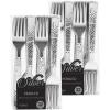Party Bargains Disposable Silverware Spoons with Pebbled Design, 64 Count, Silver, Heavy Duty Plastic Flatware Cutlery Utensils, Excellent for Weddings, Parties, Buffet, Catering(Silver Forks)