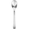 Party Bargains Disposable Silverware Spoons with Pebbled Design, 64 Count, Silver, Heavy Duty Plastic Flatware Cutlery Utensils, Excellent for Weddings, Parties, Buffet, Catering(Silver Spoons)